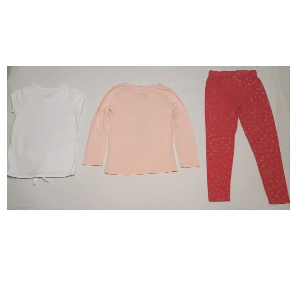 Old Navy Circo Shirt‎ Hello Kitty Pants Girls Size 4 White Pink Lot of 3